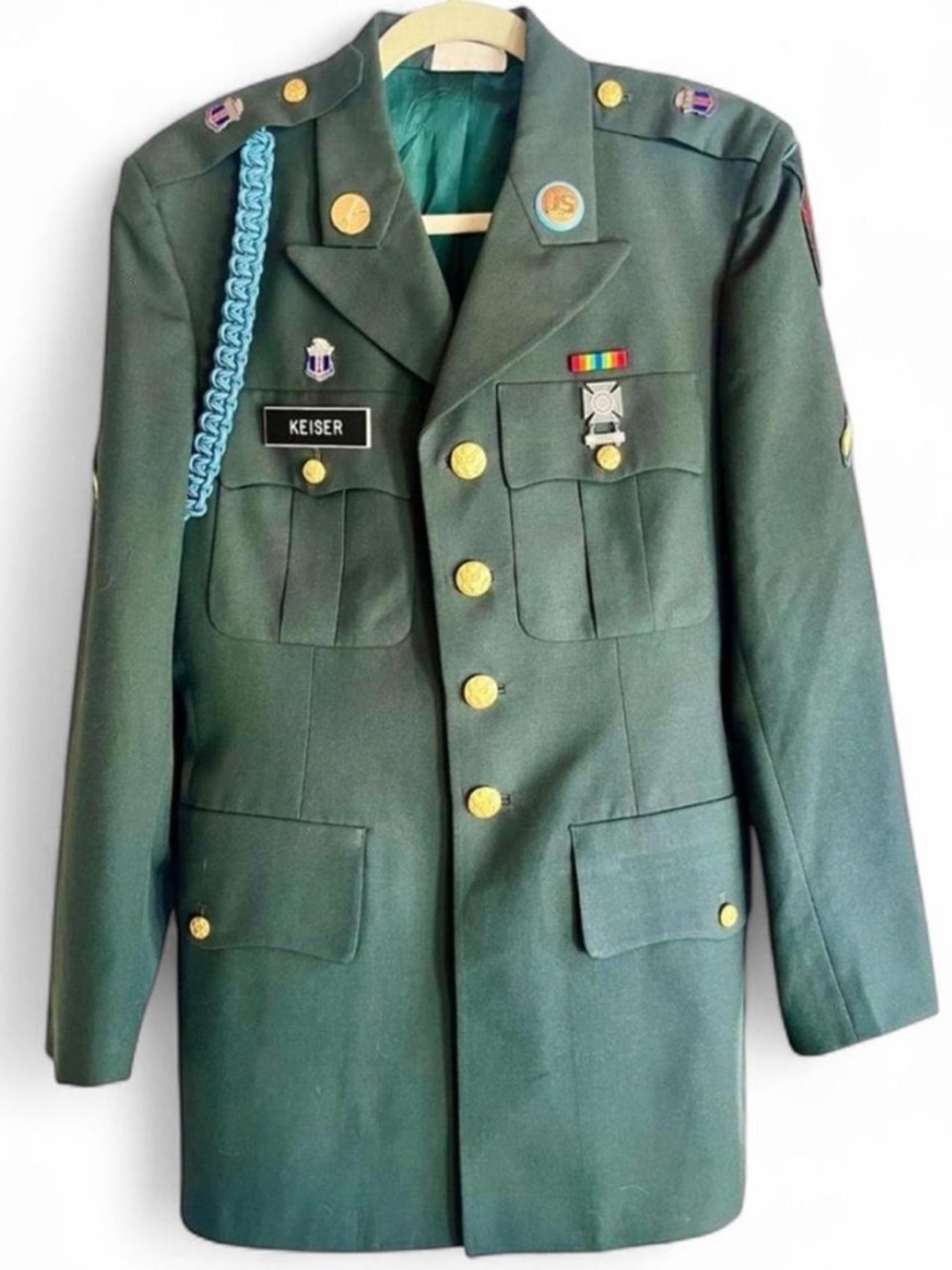 Vintage US Army Uniform Jacket Sz 38 R